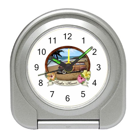 Surfin  Hawaii Travel Alarm Clock from ArtsNow.com Front