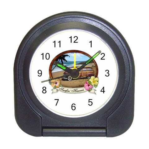 Surfin  Hawaii Travel Alarm Clock from ArtsNow.com Front