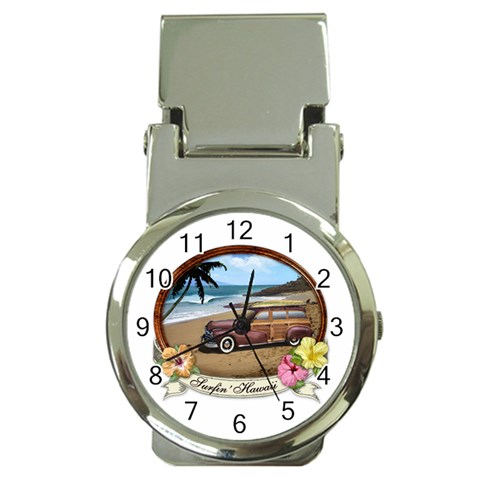 Surfin  Hawaii Money Clip Watch from ArtsNow.com Front