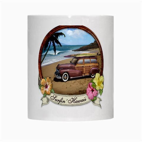 Surfin  Hawaii White Mug from ArtsNow.com Center