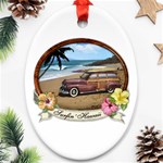 Surfin  Hawaii Oval Ornament (Two Sides)