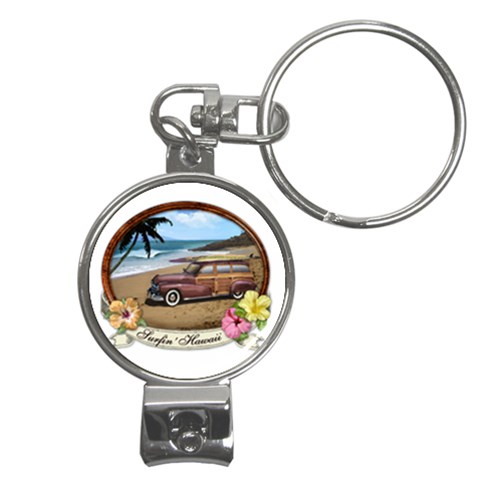 Surfin  Hawaii Nail Clippers Key Chain from ArtsNow.com Front