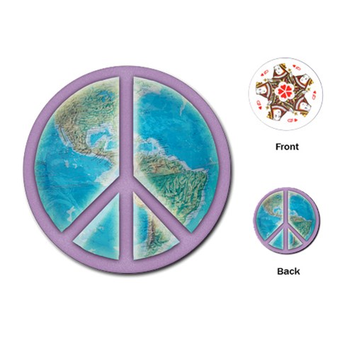 Peace Playing Cards (Round) from ArtsNow.com Front