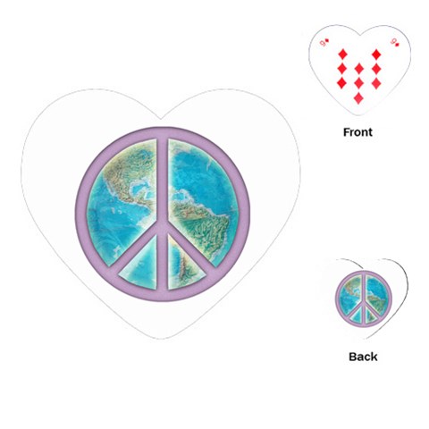 Peace Playing Cards (Heart) from ArtsNow.com Front