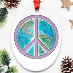 Peace Oval Ornament (Two Sides) from ArtsNow.com Front