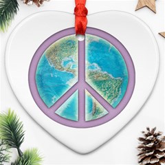 Peace Heart Ornament (Two Sides) from ArtsNow.com Front