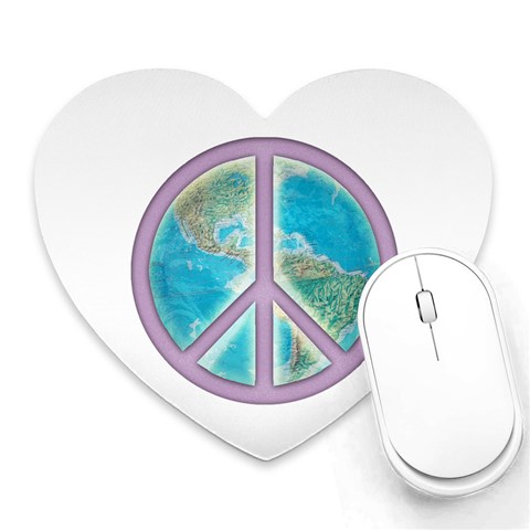 Peace Mousepad (Heart) from ArtsNow.com Front