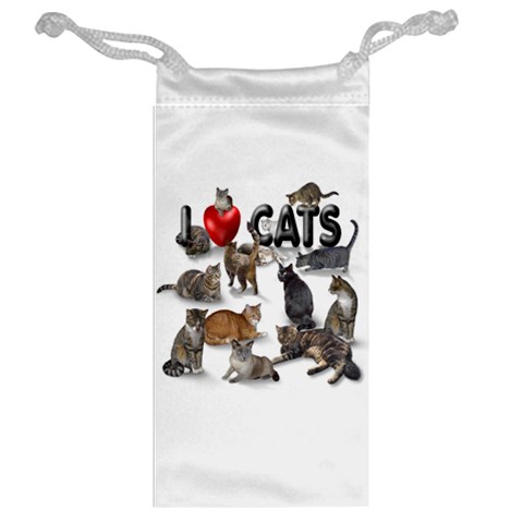 I love cats Jewelry Bag from ArtsNow.com Back