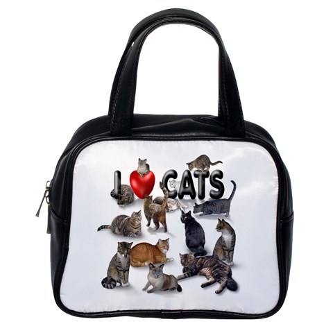 I love cats Classic Handbag (Two Sides) from ArtsNow.com Back