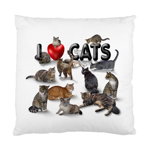 I love cats Cushion Case (One Side) from ArtsNow.com Front