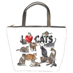 I love cats Bucket Bag from ArtsNow.com Front