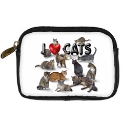 I love cats Digital Camera Leather Case from ArtsNow.com Front