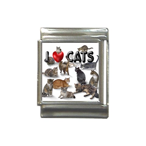 I love cats Italian Charm (13mm) from ArtsNow.com Front