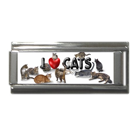 I love cats Superlink Italian Charm (9mm) from ArtsNow.com Front