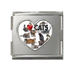 I love cats Mega Link Heart Italian Charm (18mm)