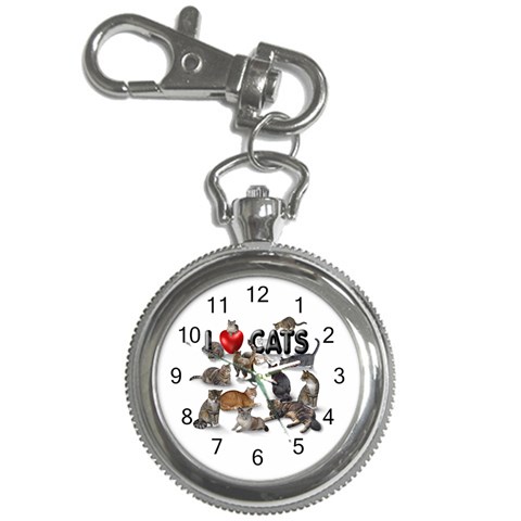 I love cats Key Chain Watch from ArtsNow.com Front