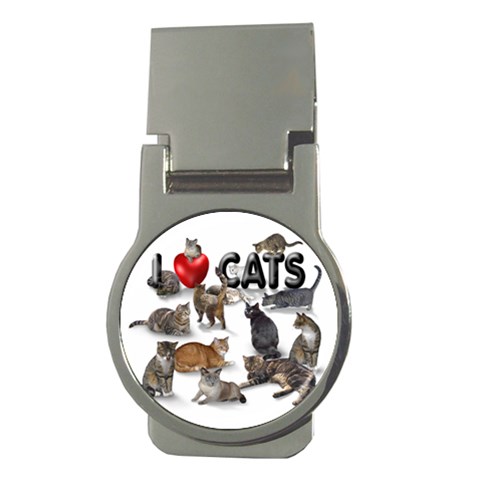 I love cats Money Clip (Round) from ArtsNow.com Front