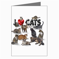 I love cats Greeting Card from ArtsNow.com Left