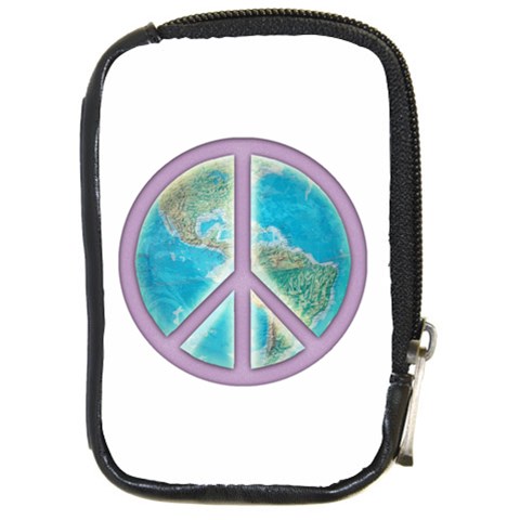 Peace Compact Camera Leather Case from ArtsNow.com Front