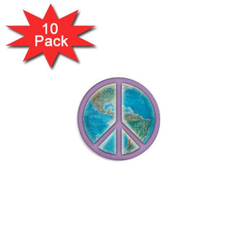 Peace 1  Mini Button (10 pack)  from ArtsNow.com Front