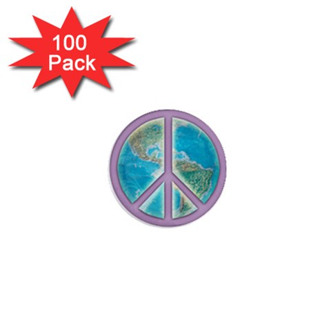 Peace 1  Mini Button (100 pack)  from ArtsNow.com Front