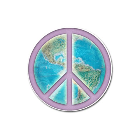 Peace Magnet 3  (Round) from ArtsNow.com Front