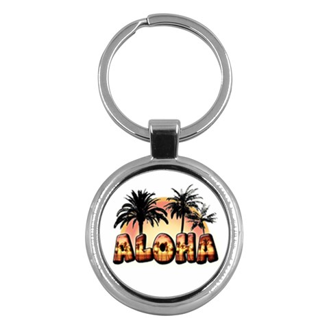 Aloha Sunset Key Chain (Round) from ArtsNow.com Front