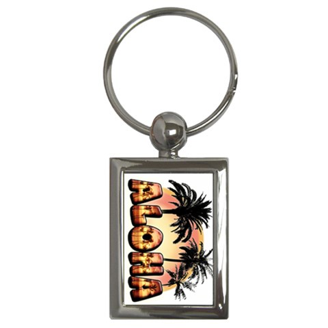 Aloha Sunset Key Chain (Rectangle) from ArtsNow.com Front