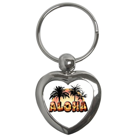 Aloha Sunset Key Chain (Heart) from ArtsNow.com Front