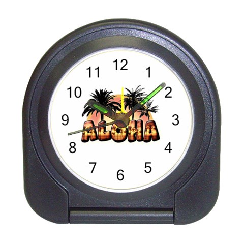 Aloha Sunset Travel Alarm Clock from ArtsNow.com Front