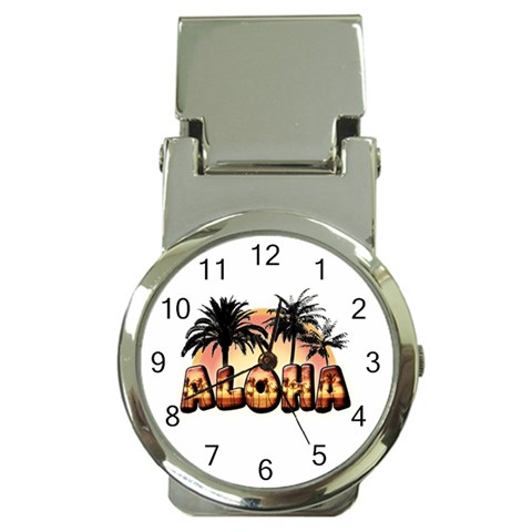 Aloha Sunset Money Clip Watch from ArtsNow.com Front