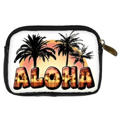 Aloha Sunset Digital Camera Leather Case from ArtsNow.com Back