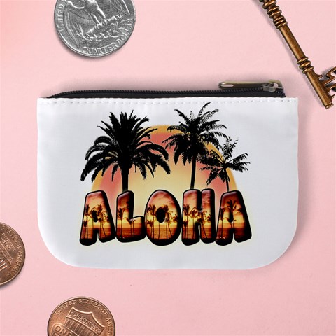 Aloha Sunset Mini Coin Purse from ArtsNow.com Back