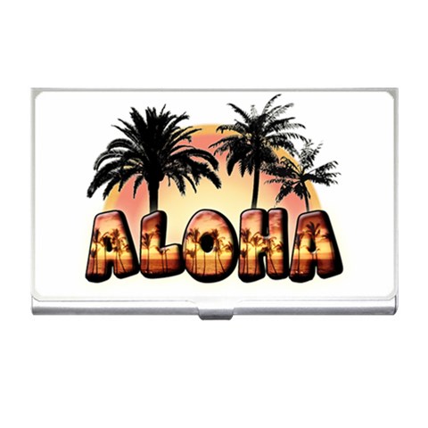 Aloha Sunset Business Card Holder from ArtsNow.com Front