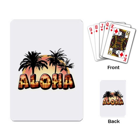 Aloha Sunset Playing Cards Single Design from ArtsNow.com Back