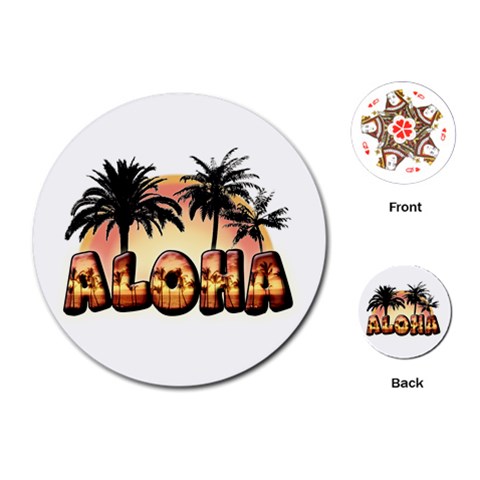 Aloha Sunset Playing Cards (Round) from ArtsNow.com Front