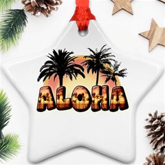 Aloha Sunset Star Ornament (Two Sides) from ArtsNow.com Front