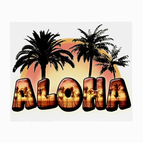 Aloha Sunset Glasses Cloth (Small, Two Sides) from ArtsNow.com Front