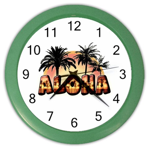 Aloha Sunset Color Wall Clock from ArtsNow.com Front