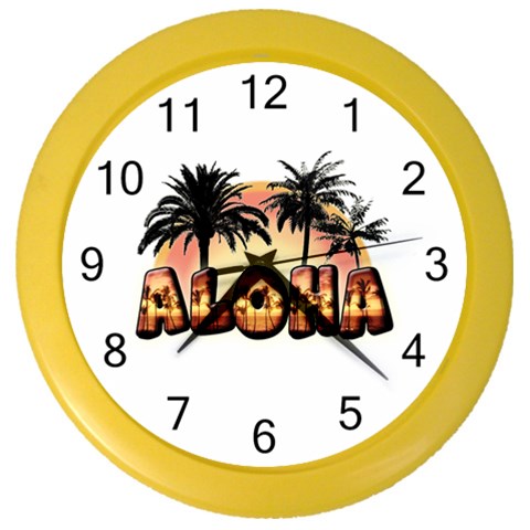 Aloha Sunset Color Wall Clock from ArtsNow.com Front