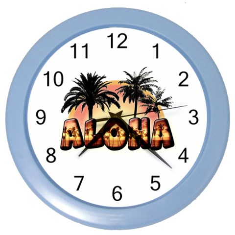 Aloha Sunset Color Wall Clock from ArtsNow.com Front