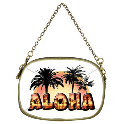 Aloha Sunset Cosmetic Bag (Two Sides) from ArtsNow.com Back