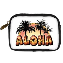 Aloha Sunset Digital Camera Leather Case from ArtsNow.com Front