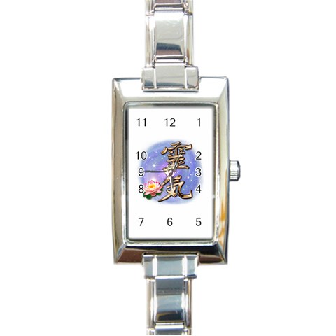 Reiki Rectangular Italian Charm Watch from ArtsNow.com Front