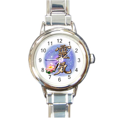 Reiki Round Italian Charm Watch from ArtsNow.com Front