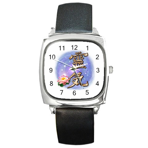 Reiki Square Metal Watch from ArtsNow.com Front