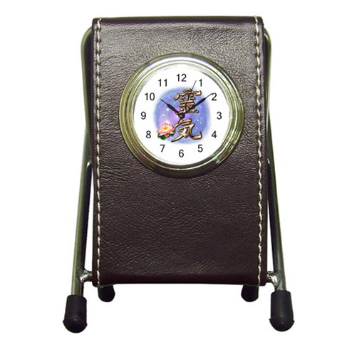 Reiki Pen Holder Desk Clock from ArtsNow.com Front