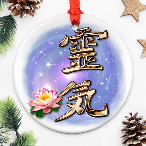 Reiki Ornament (Round) from ArtsNow.com Front