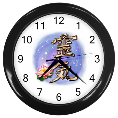 Reiki Wall Clock (Black) from ArtsNow.com Front