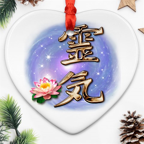 Reiki Heart Ornament (Two Sides) from ArtsNow.com Front